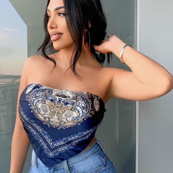 Handkerchief Tie Crop Tops